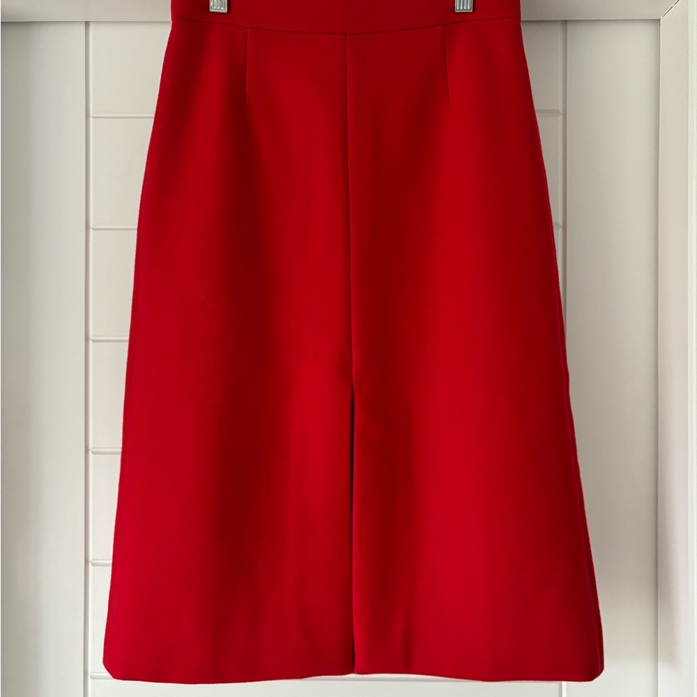 J. Crew Wool Red A-line Skirt. Perfect Condition.